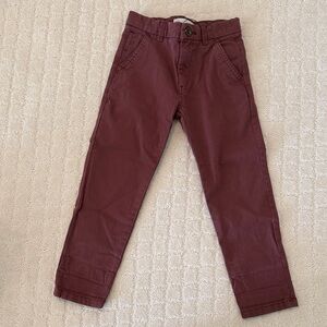 Zara Boys Maroon Casual Pants